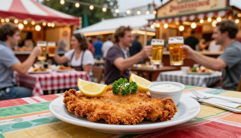 German pork dish served at food festival German pork dish served at food festival