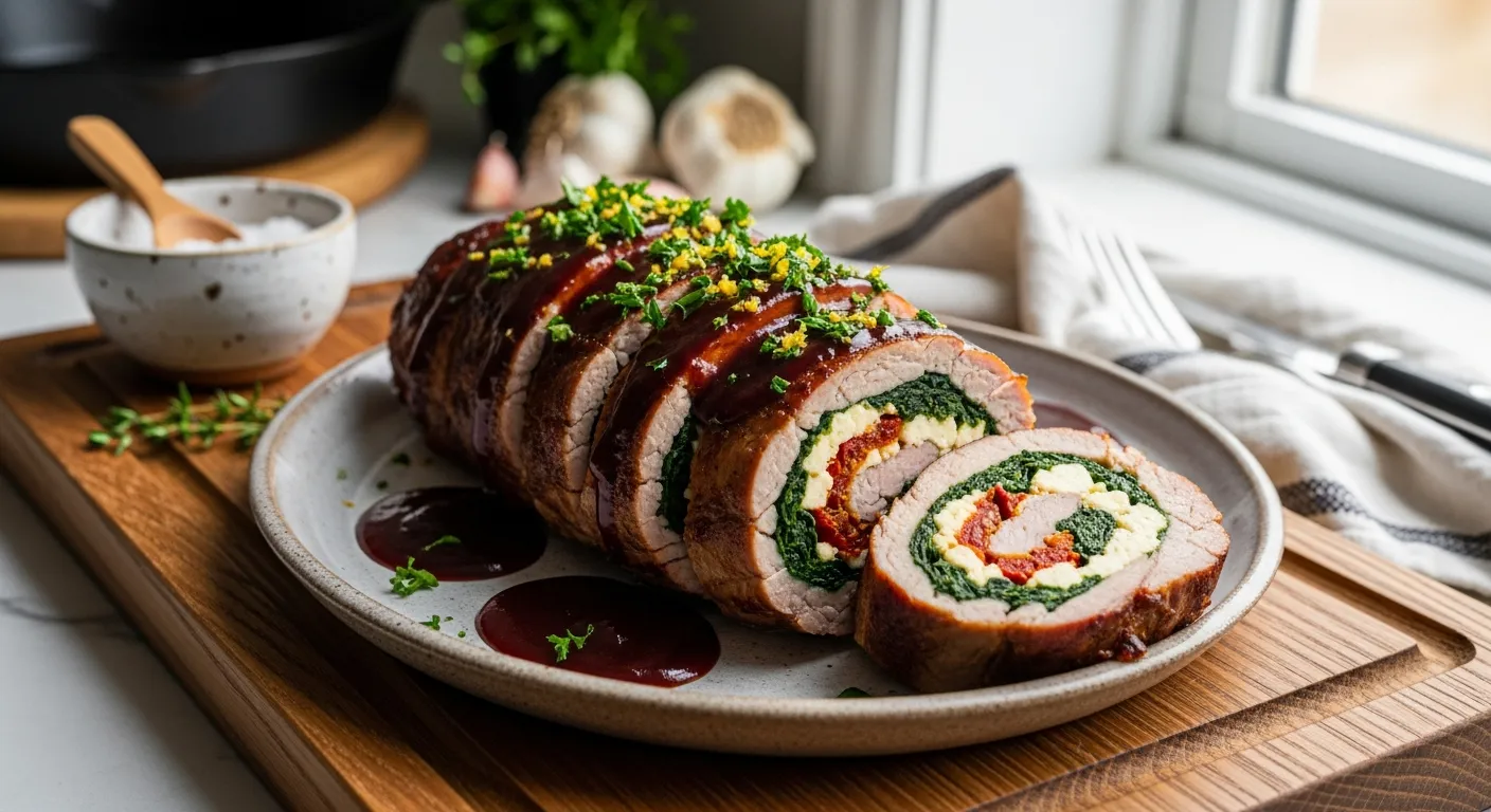Stuffed pork tenderloin