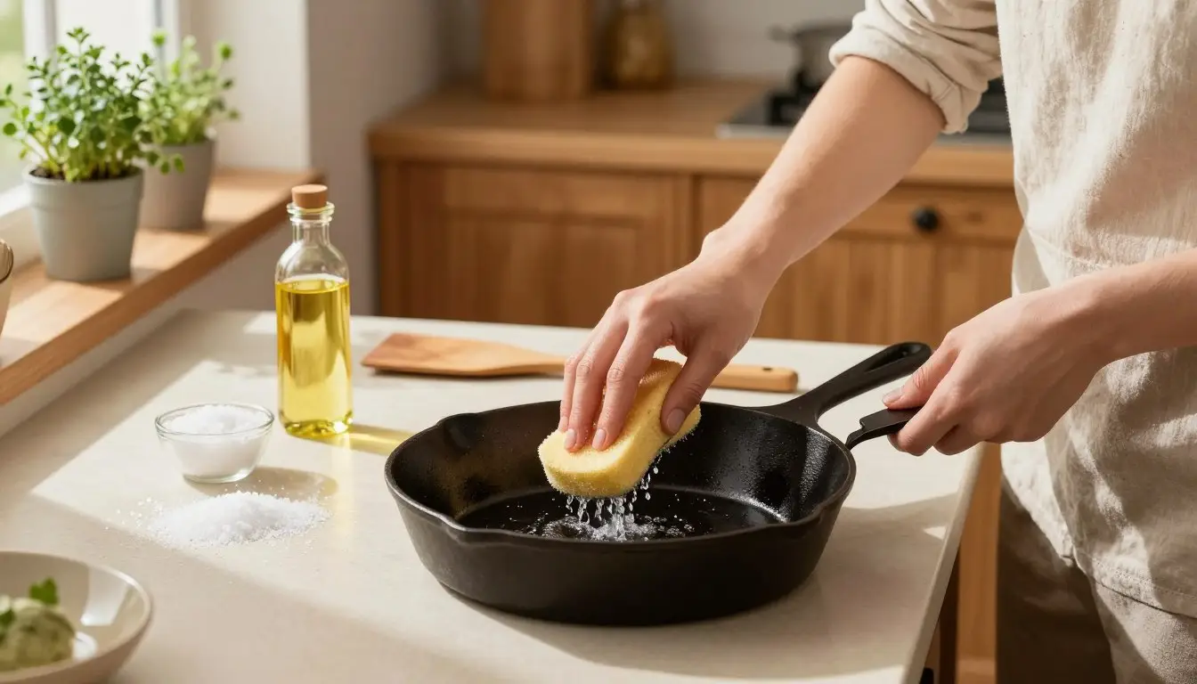 how to clean cast iron