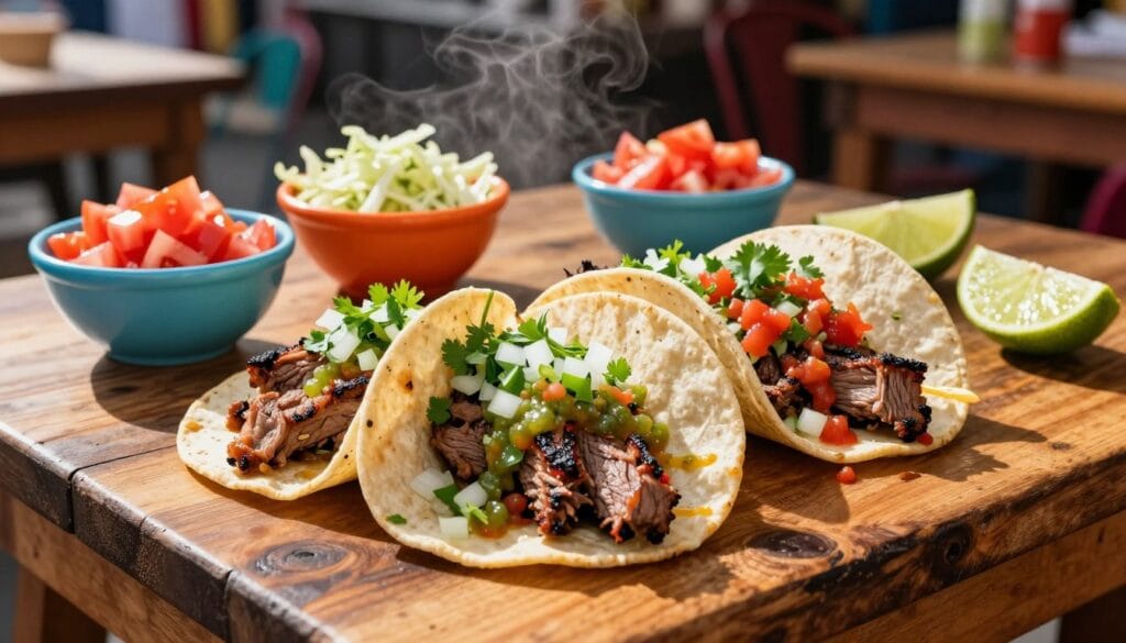 skirt steak street tacos served with fresh toppings and salsas skirt steak street tacos served with fresh toppings and salsas