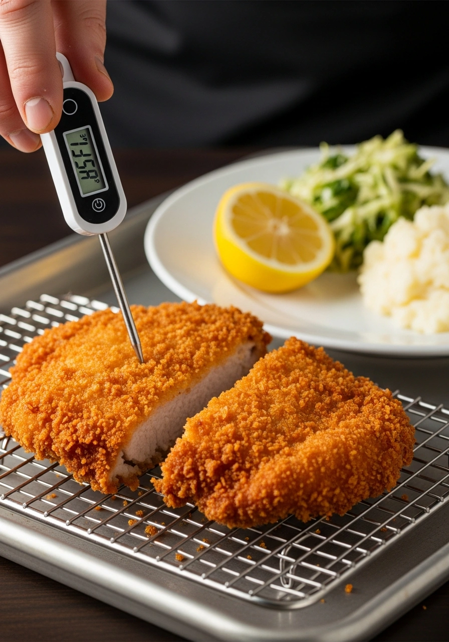 Pork Cutlets served after resting with a crisp crust