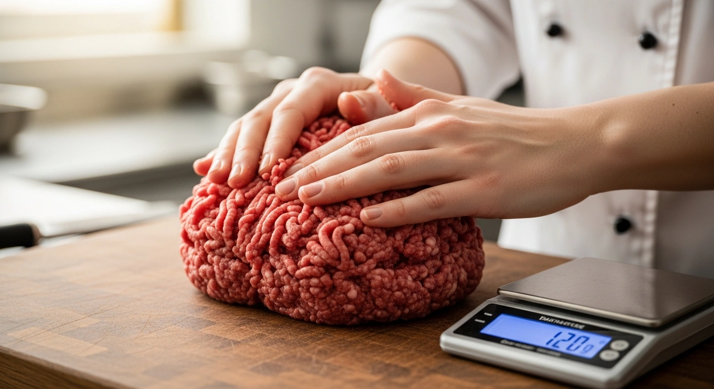 loosely formed grass-fed ground beef balls ready for smashing