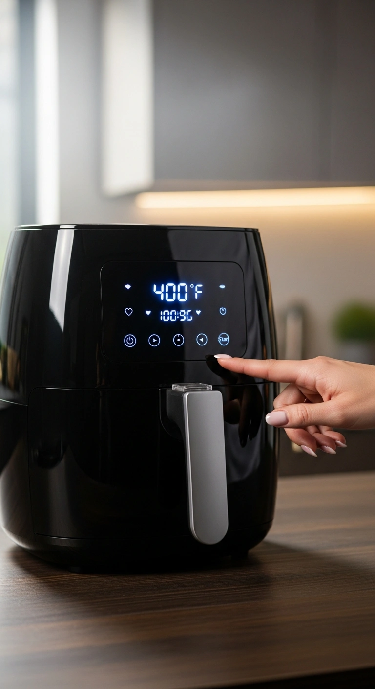 air fryer preheating to 400 degrees F before cooking pork chops