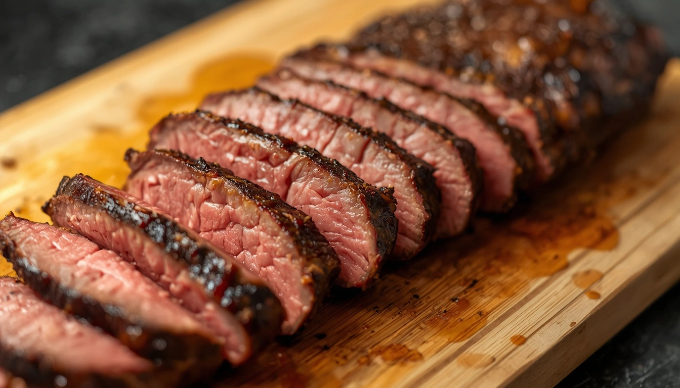 Sliced sous vide steak showing even doneness from edge to edge