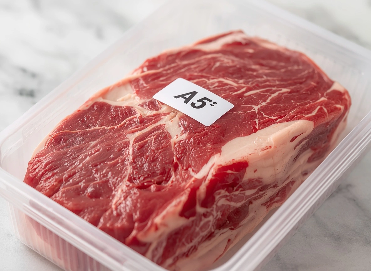 A5 Wagyu beef vacuum sealed for freezer storage