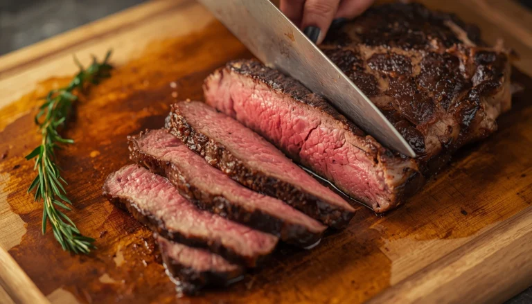 Grilled coulotte steak top sirloin cap with fat cap.