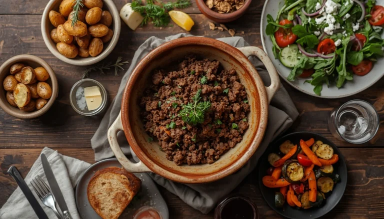 ground bison platter
